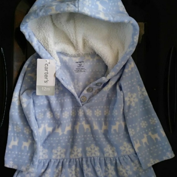 NWT Carter's Winter Wonderland fleece hoodie - Picture 6 of 6